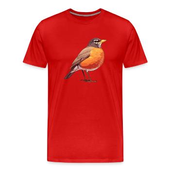 Robin Rotkehlchen - T-shirt bio Premium Homme - rouge - Devant - Damien (186cm)