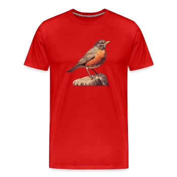 Robin Rotkehlchen - T-shirt bio Premium Homme - rouge - Devant - Damien (186cm)