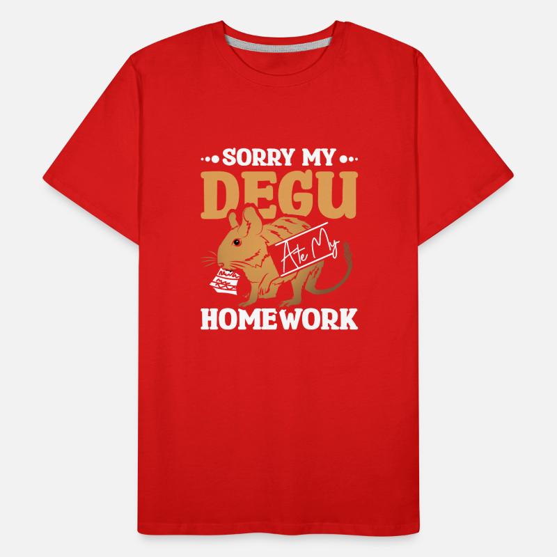 Désolé mon octodé a mangé mes devoirs T-shirt bio Premium Homme