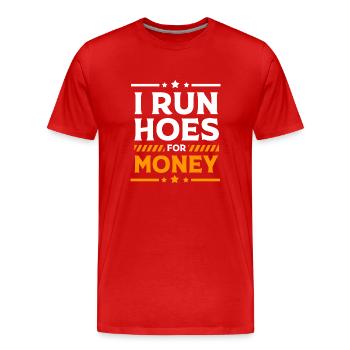 Chantier de construction - T-shirt bio Premium Homme - rouge - Devant - Damien (186cm)