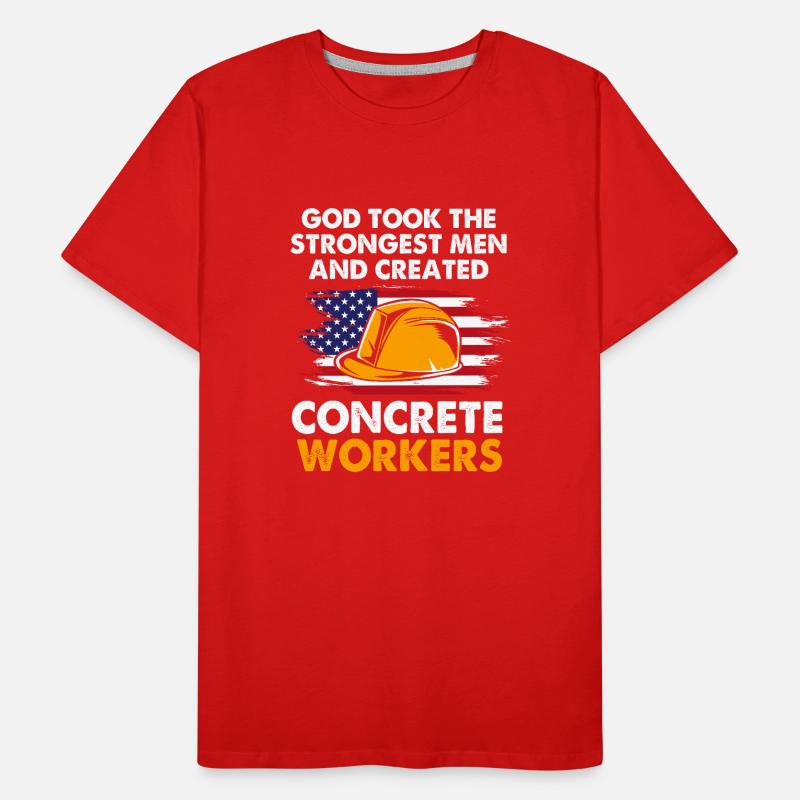 Construction worker construction site Men's Premium Organic T-Shirt
