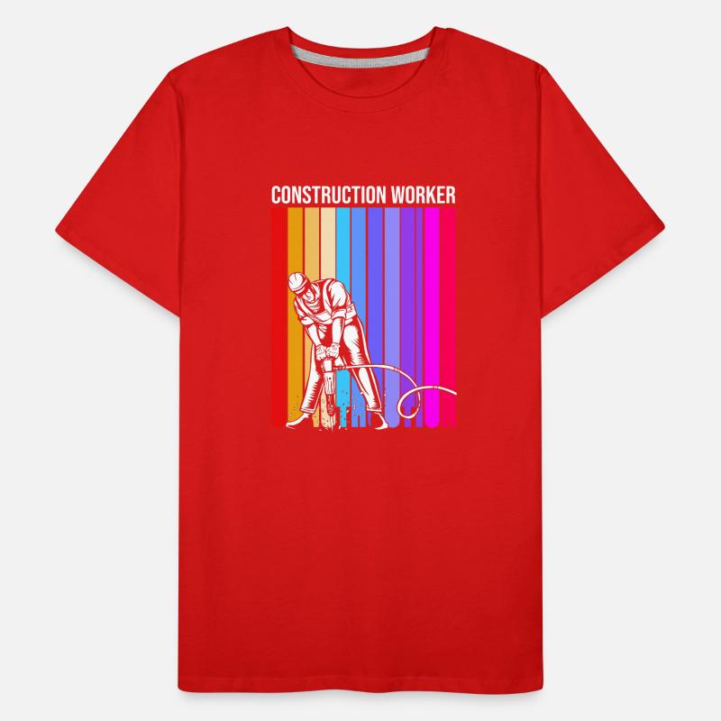 Construction worker construction site Men's Premium Organic T-Shirt