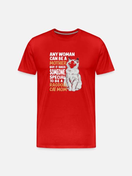 Katze Ragdoll Geschenk - Männer Premium Bio T-Shirt - Rot