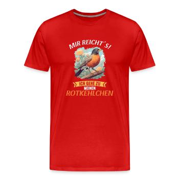 Robin Rotkehlchen - T-shirt bio Premium Homme - rouge - Devant - Damien (186cm)