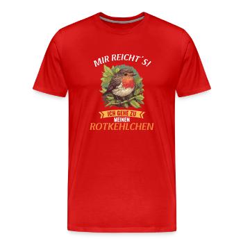 Robin Rotkehlchen - T-shirt bio Premium Homme - rouge - Devant - Damien (186cm)