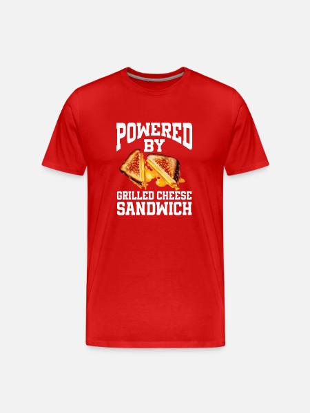 Powered By Grilled Cheese Sandwich - Men's Premium Organic T-Shirt - red
