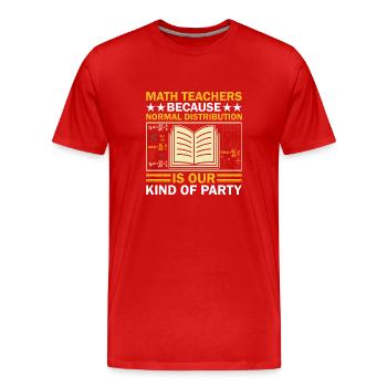 Mathelehrer Schullehrer Lustige Mathelehrer S - Männer Premium Bio T-Shirt - Rot - Vorne - Damien (186cm)