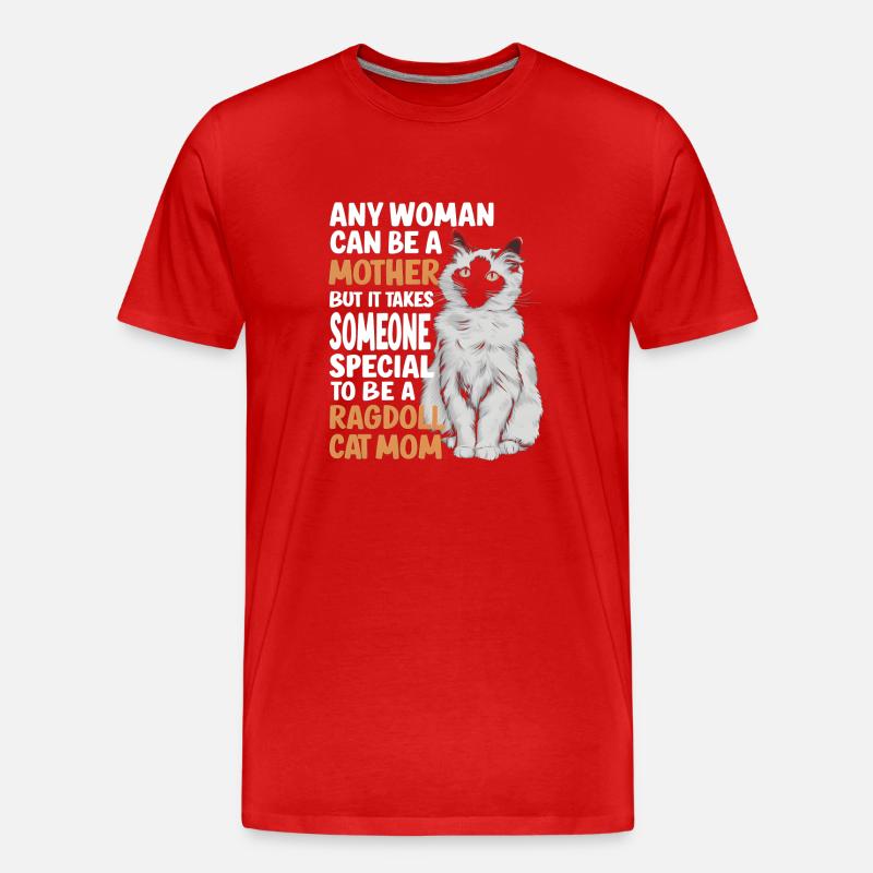 Katze Ragdoll Geschenk - Männer Premium Bio T-Shirt - Rot