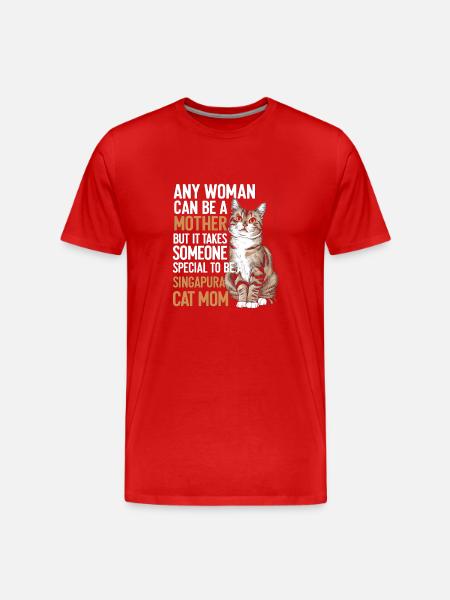 Katze Singapura Geschenk - Männer Premium Bio T-Shirt - Rot