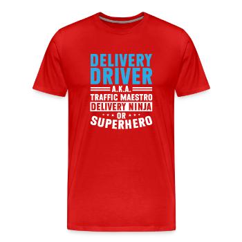 Supplier Package Delivery - Men's Premium Organic T-Shirt - red - Front - Damien (186cm)