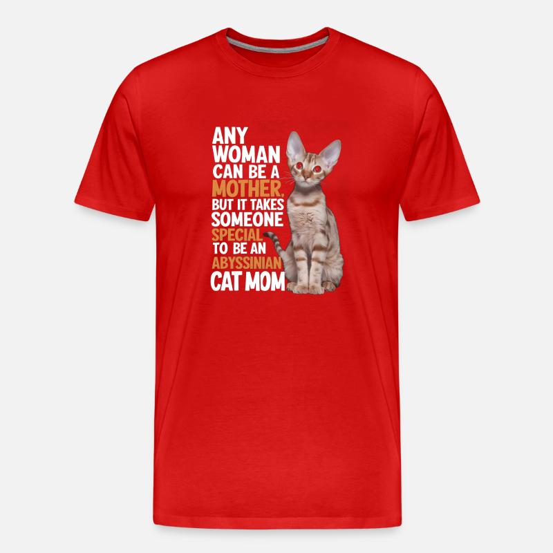Katze Abessinier Geschenk - Männer Premium Bio T-Shirt - Rot