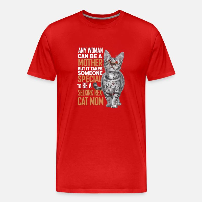 Katze Selkirk Rex Geschenk - Männer Premium Bio T-Shirt - Rot