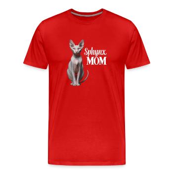 Katze Sphynx Geschenk - Männer Premium Bio T-Shirt - Rot - Vorne - Damien (186cm)