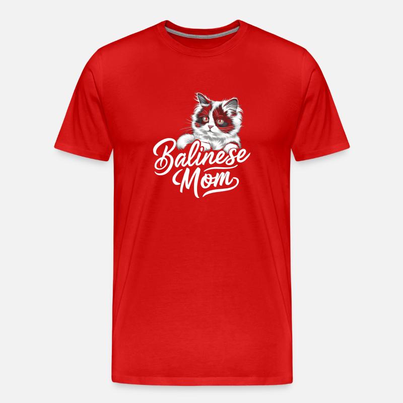 Katze Balinesische Geschenk - Männer Premium Bio T-Shirt - Rot