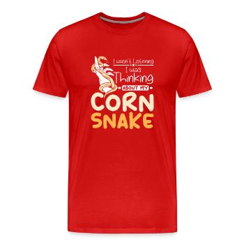Je pensais à mon serpent des blés - T-shirt bio Premium Homme - rouge - Devant - Damien (186cm)