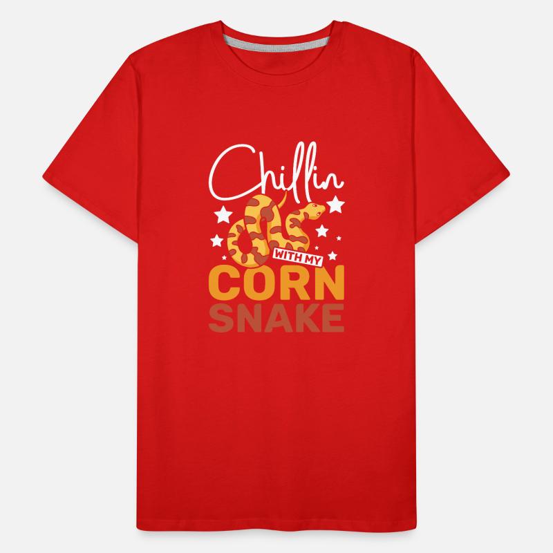Chillin with my corn snake Men's Premium Organic T-Shirt