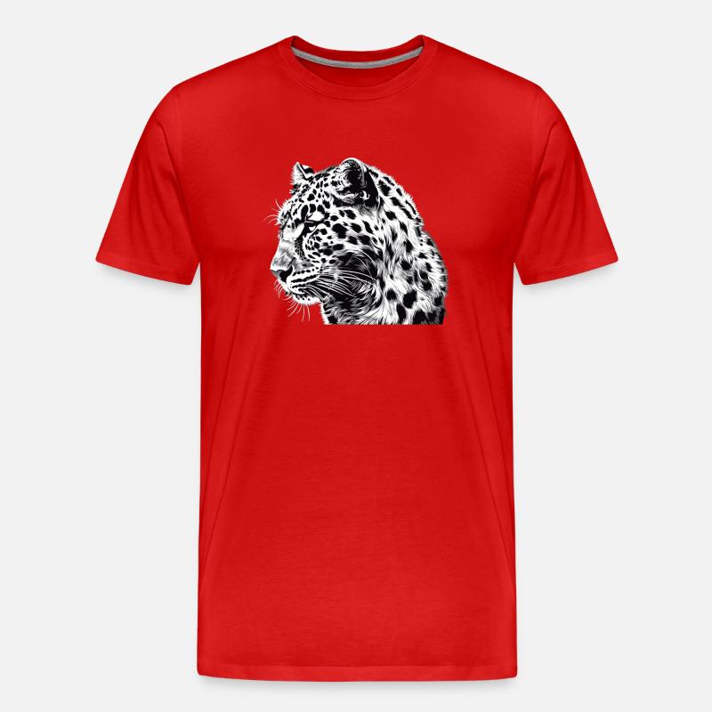 Léopard léopard - T-shirt bio Premium Homme - rouge