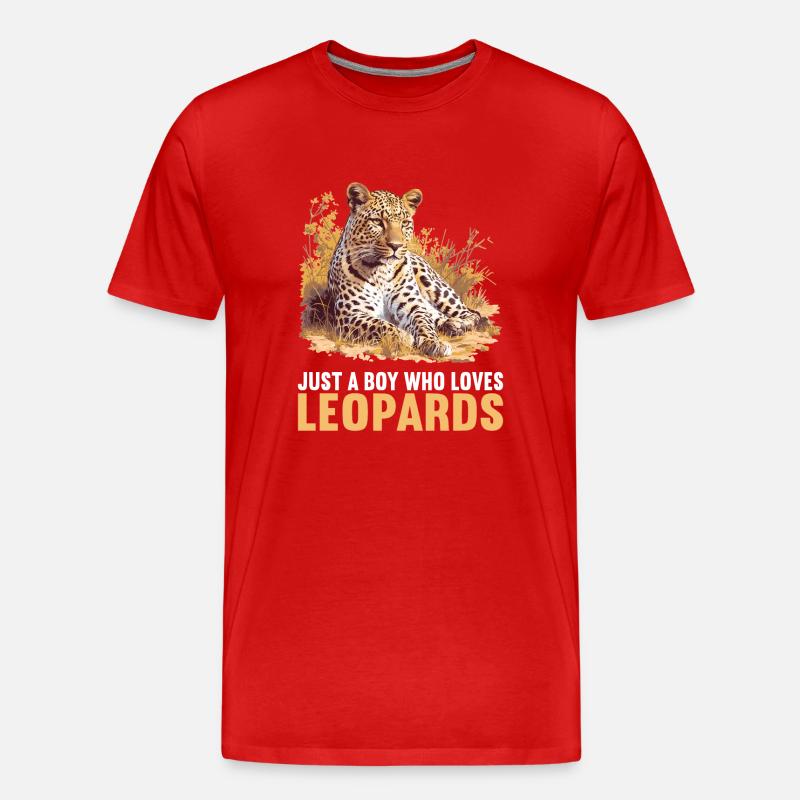 Léopard léopard - T-shirt bio Premium Homme - rouge