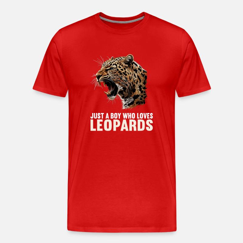 Léopard léopard - T-shirt bio Premium Homme - rouge