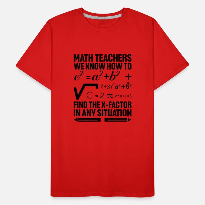 Math Teacher School Teacher Funny Maths Teachers S Men's Premium Organic T-Shirt