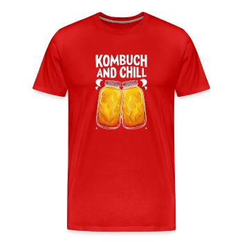 Avantages du Kombucha pour les amateurs de thé - T-shirt bio Premium Homme - rouge - Devant - Damien (186cm)