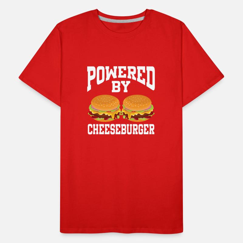 Powered By Cheeseburger Men's Premium Organic T-Shirt