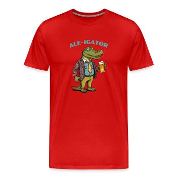 ale-igator - T-shirt bio Premium Homme - rouge - Devant - Damien (186cm)