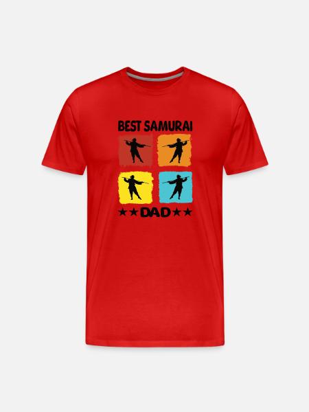 Best Samurai Dad - Men's Premium Organic T-Shirt - red