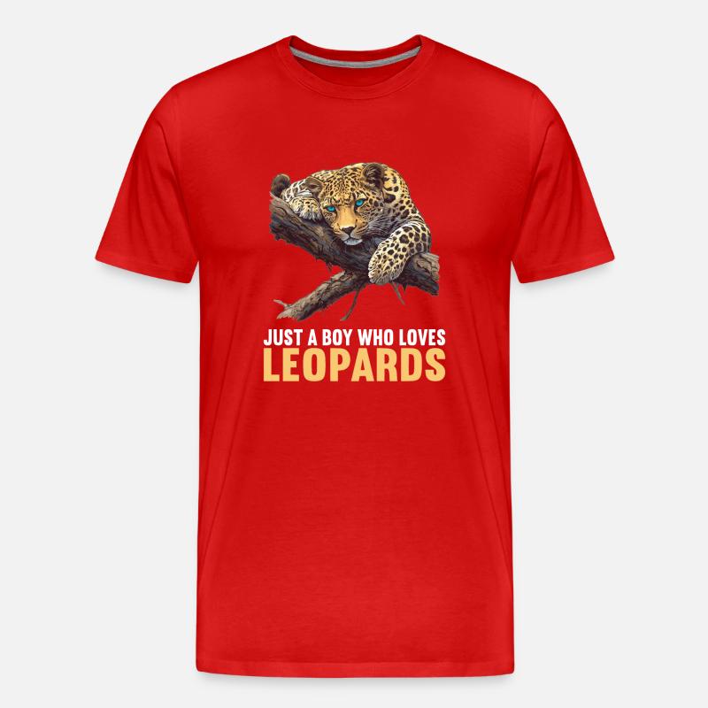 Léopard léopard - T-shirt bio Premium Homme - rouge