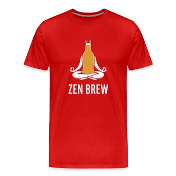 Benefits of Kombucha for Brewer Maker Tea Lover - Men's Premium Organic T-Shirt - red - Front - Damien (186cm)