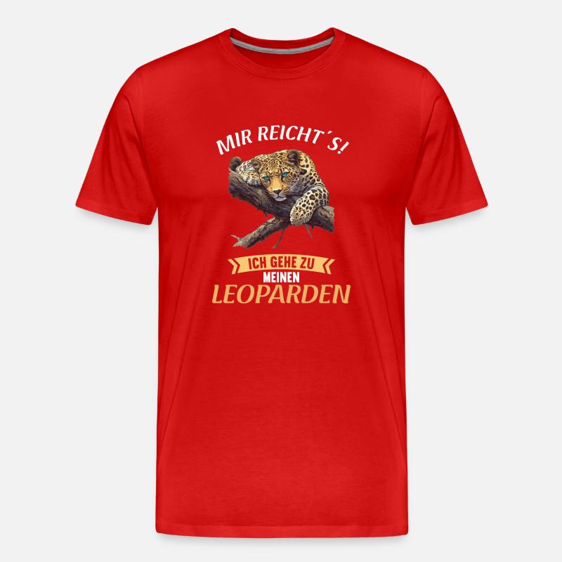 Léopard léopard - T-shirt bio Premium Homme - rouge