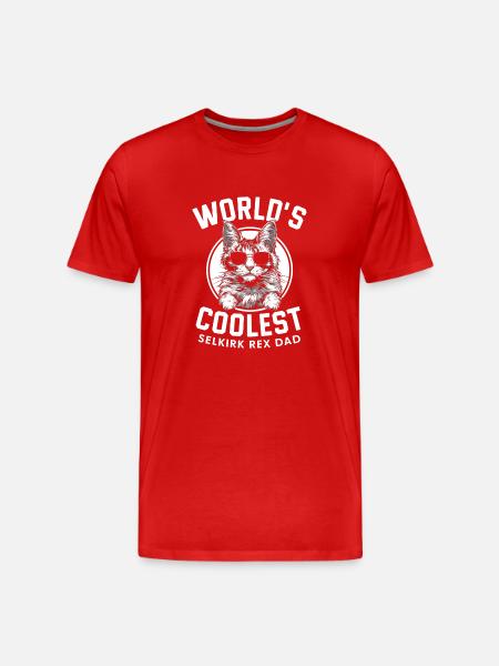Katze Selkirk Rex Geschenk - Männer Premium Bio T-Shirt - Rot