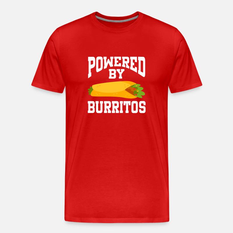 Powered By Burritos - Männer Premium Bio T-Shirt - Rot