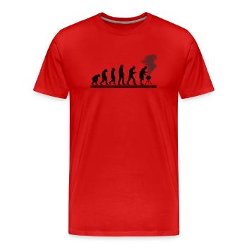 BBQ Barbecue Evolution Grill Barbecue Grill - T-shirt bio Premium Homme - rouge - Devant - Damien (186cm)