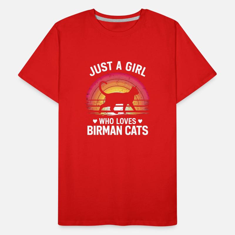 Katze Birma Geschenk Männer Premium Bio T-Shirt