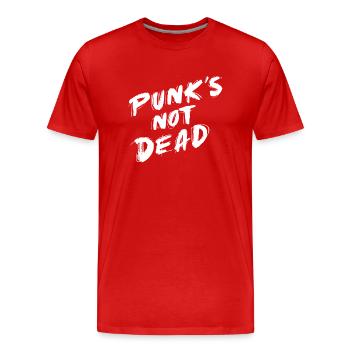 Punk's Not Dead - Men's Premium Organic T-Shirt - red - Front - Damien (186cm)