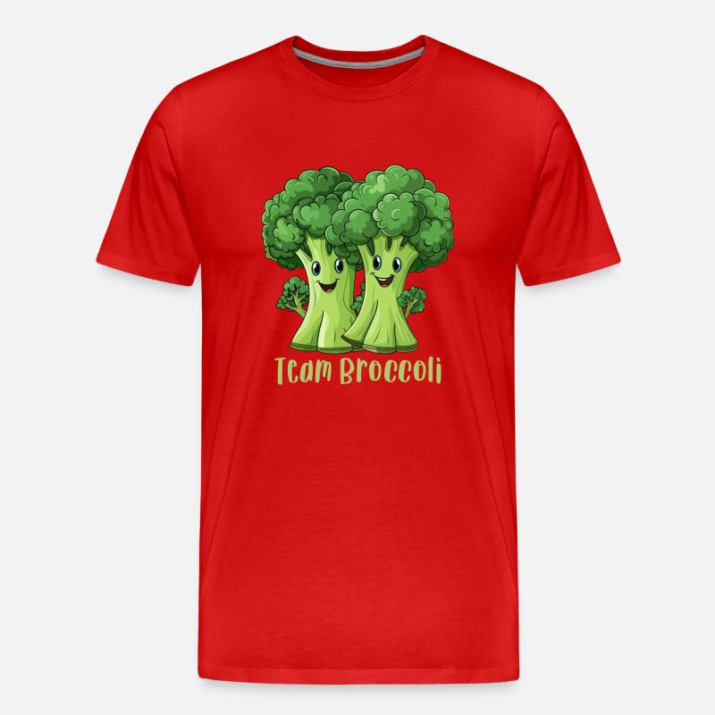 Team Broccoli - Männer Premium Bio T-Shirt - Rot