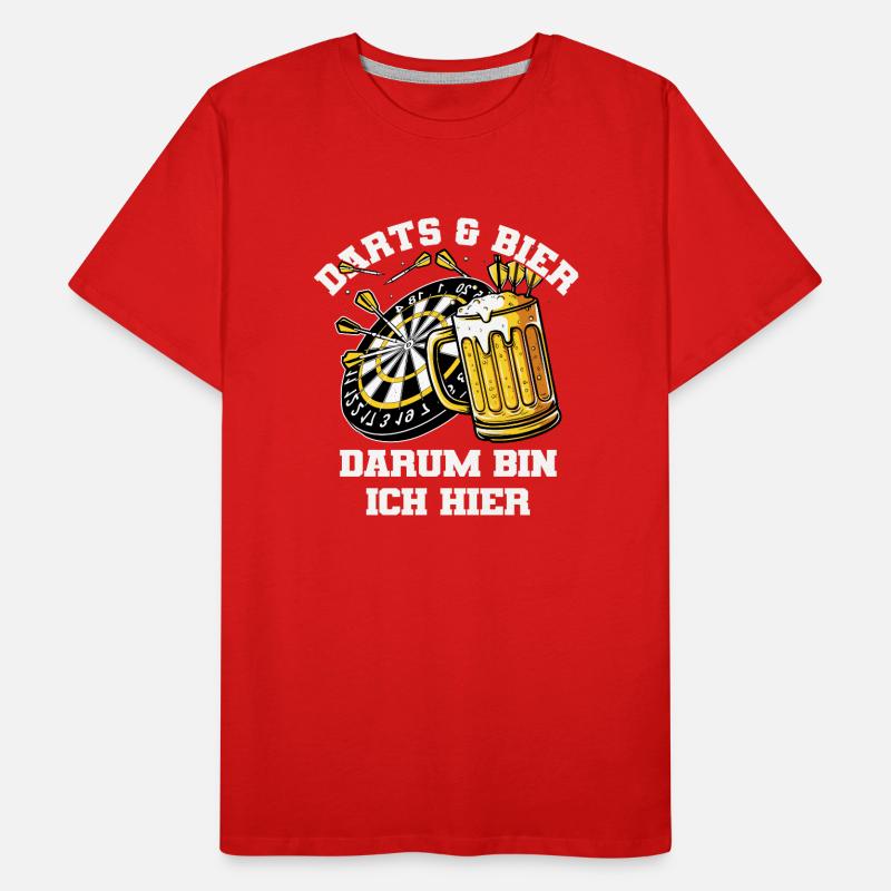Fléchettes rétro / Jeu de fléchettes pour les joueurs de fléchettes T-shirt bio Premium Homme