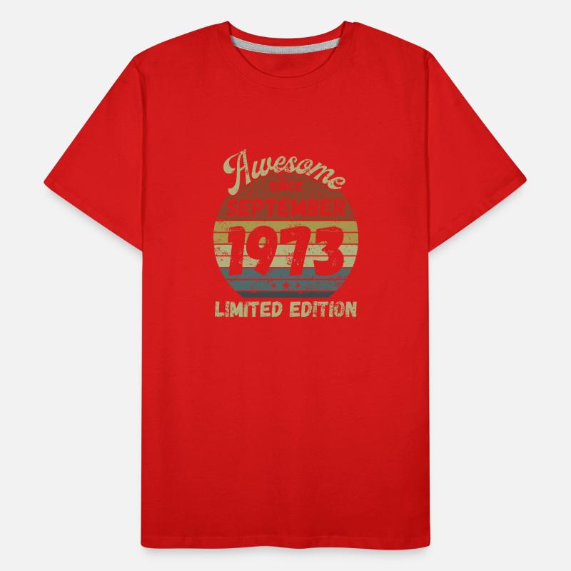 Awesome since September 1973 - Geburtstag Männer Premium Bio T-Shirt