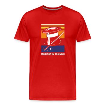 Zauberer - Männer Premium Bio T-Shirt - Rot - Vorne - Damien (186cm)