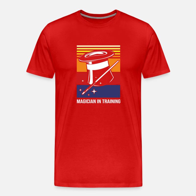 Zauberer - Männer Premium Bio T-Shirt - Rot