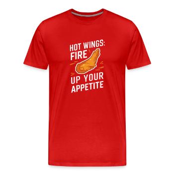 Hot Chicken Wings Spicy Wings Buffalo Wings - Männer Premium Bio T-Shirt - Rot - Vorne - Damien (186cm)
