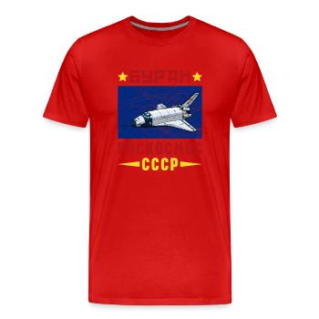 Buran Raumflugzeug UdSSR Sowjetunion - Männer Premium Bio T-Shirt - Rot - Vorne - Damien (186cm)