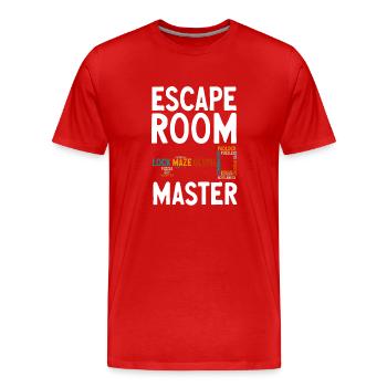 Escape Room - Men's Premium Organic T-Shirt - red - Front - Damien (186cm)
