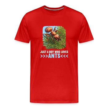 Ant Ameisen Ameise - Männer Premium Bio T-Shirt - Rot - Vorne - Damien (186cm)