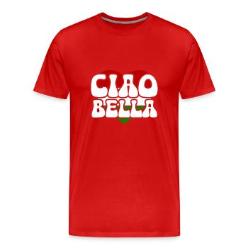 Ciao Bella - Männer Premium Bio T-Shirt - Rot - Vorne - Damien (186cm)