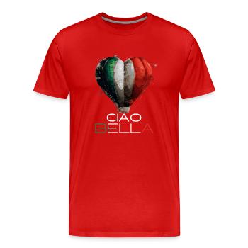 Ciao Bella - Men's Premium Organic T-Shirt - red - Front - Damien (186cm)