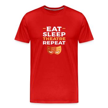 Théâtre - T-shirt bio Premium Homme - rouge - Devant - Damien (186cm)