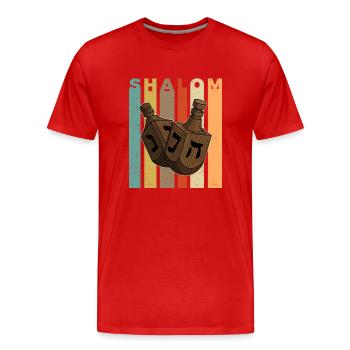 Israel Dreidelspiel Dreideö Hebräisch Thora - Männer Premium Bio T-Shirt - Rot - Vorne - Damien (186cm)