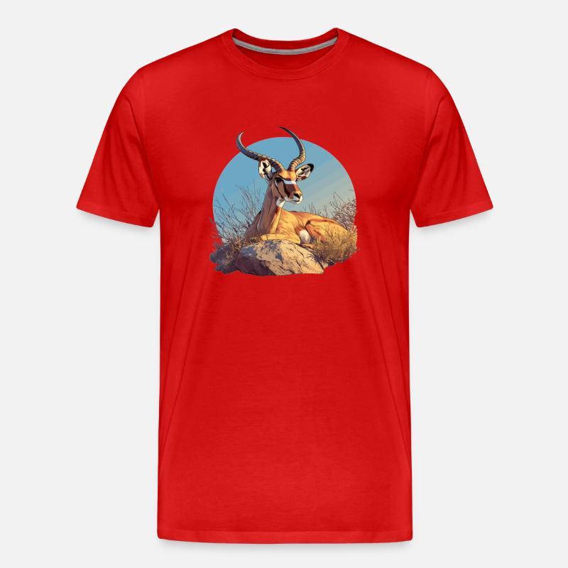 Antelope Antilopen Antilope - Männer Premium Bio T-Shirt - Rot